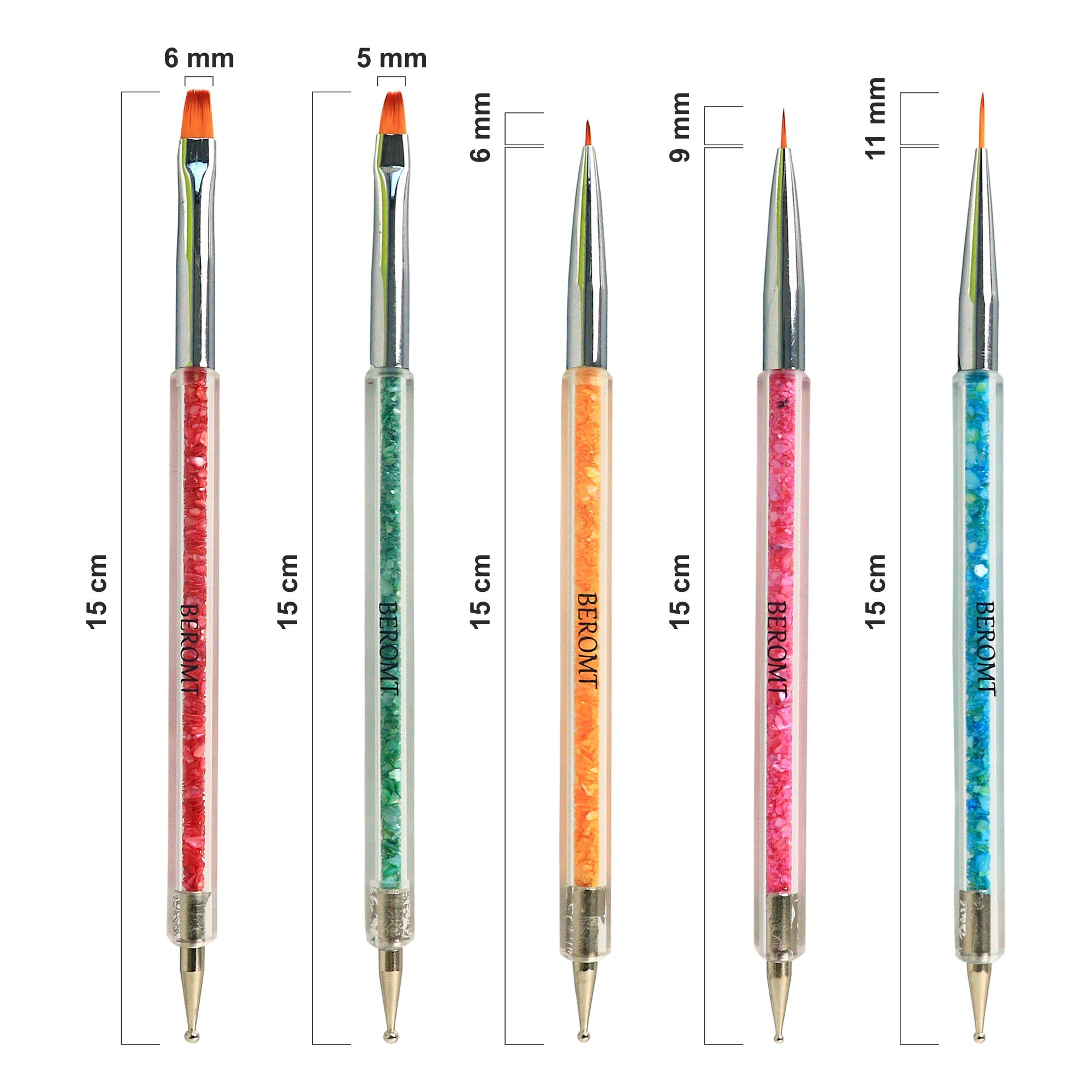 Amazon.com : AIMEILI Nail Art Brushes Set Gel Polish Nail Art Design Pen  Painting Tools, Dual-ended Nail Art Liner Brush Pen for Nail Gel Polish  Painted Nail DIY Manicure Brush Kit :