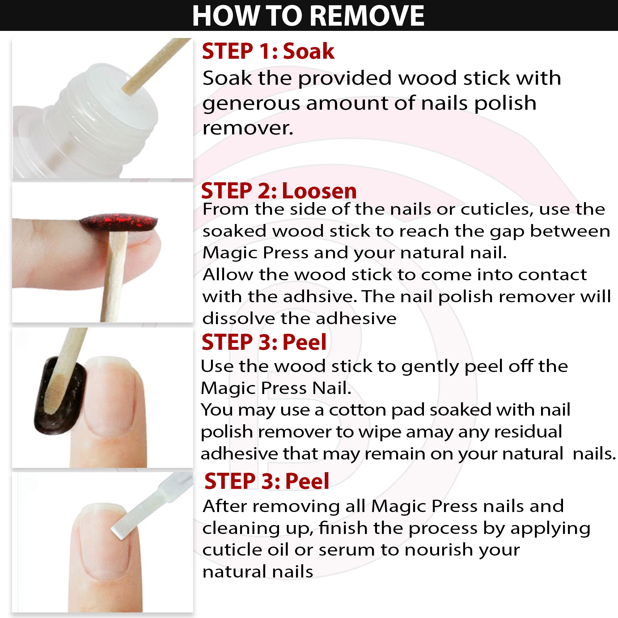 how to remove false nails