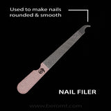 MAKEUP & MANICURE KIT OF 7 NAIL TOOLS - PINK