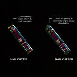 MAKEUP & MANICURE KIT OF 7 NAIL TOOLS- RAINBOW